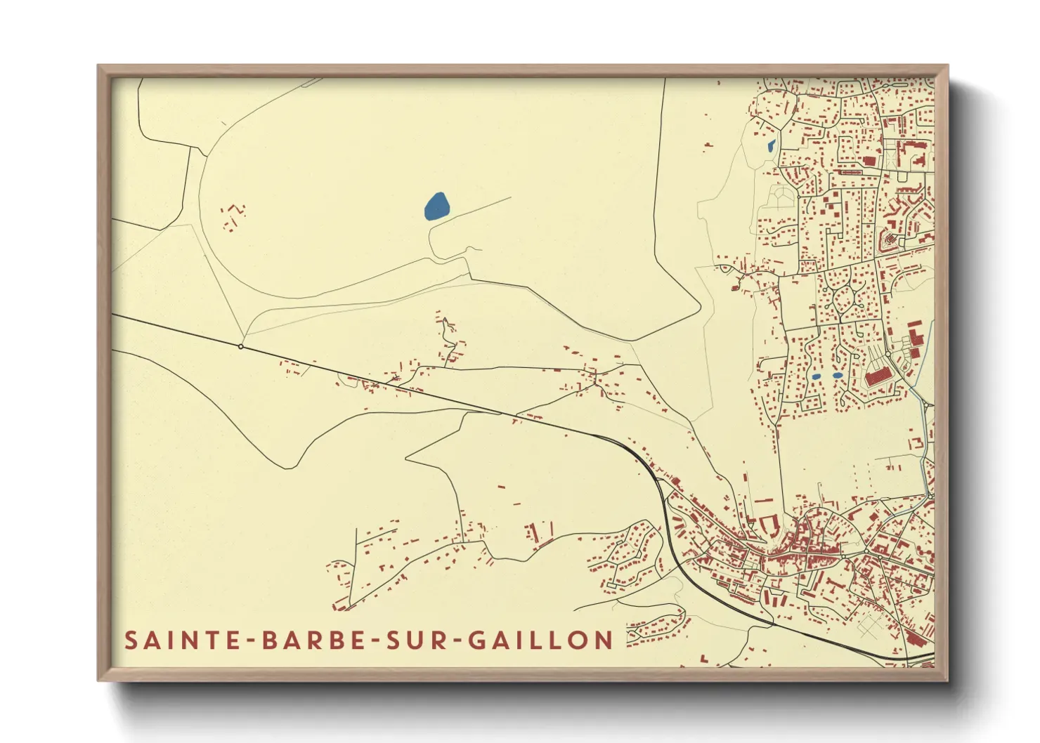 Un poster carteSainte-Barbe-sur-Gaillon