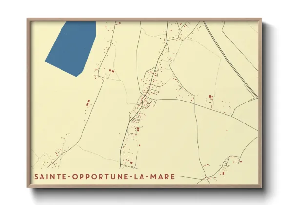 Une affiche de carte sur Sainte-Opportune-la-Mare