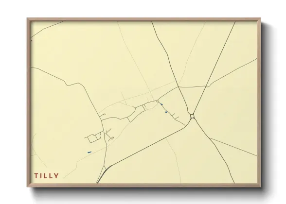 Une affiche de carte sur Tilly