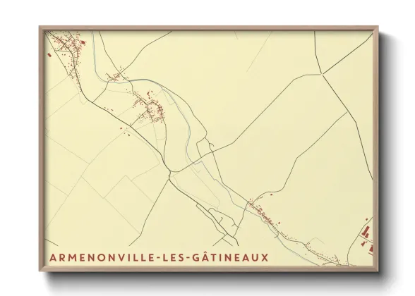 Une affiche de carte sur Armenonville-les-Gâtineaux