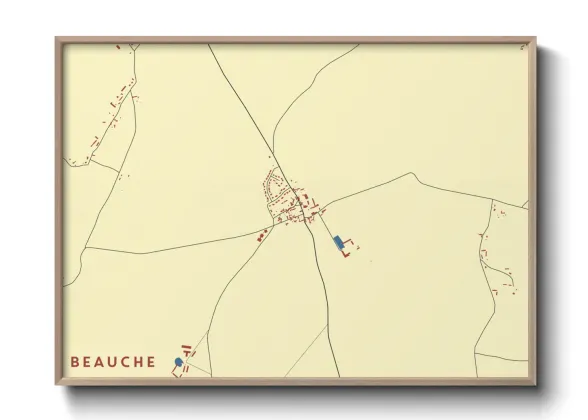 Une affiche de carte sur Beauche