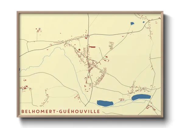 Une affiche de carte sur Belhomert-Guéhouville