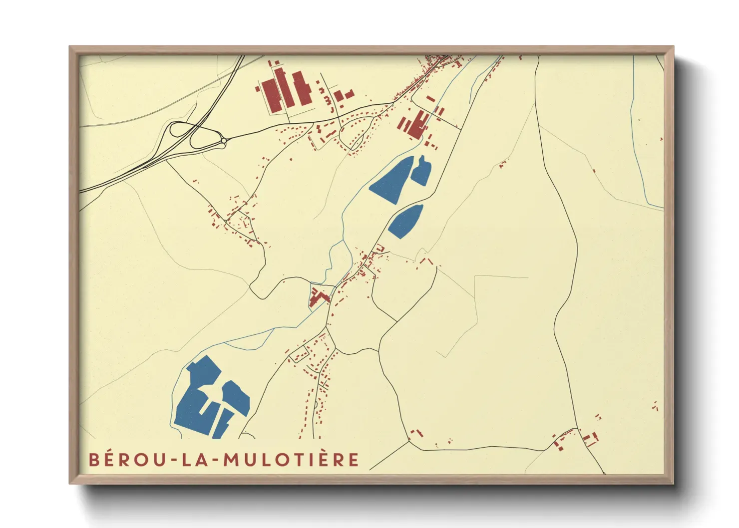 Un poster carteBérou-la-Mulotière