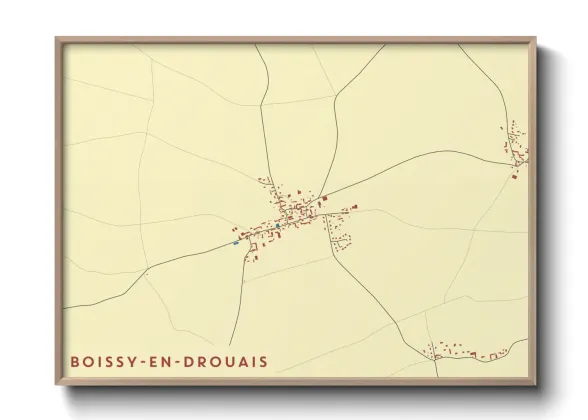 Une affiche de carte sur Boissy-en-Drouais