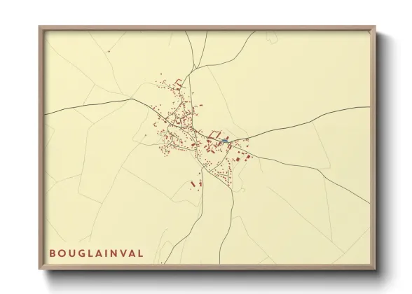 Une affiche de carte sur Bouglainval