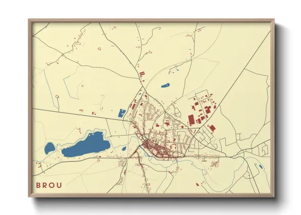 Une affiche de carte sur Brou