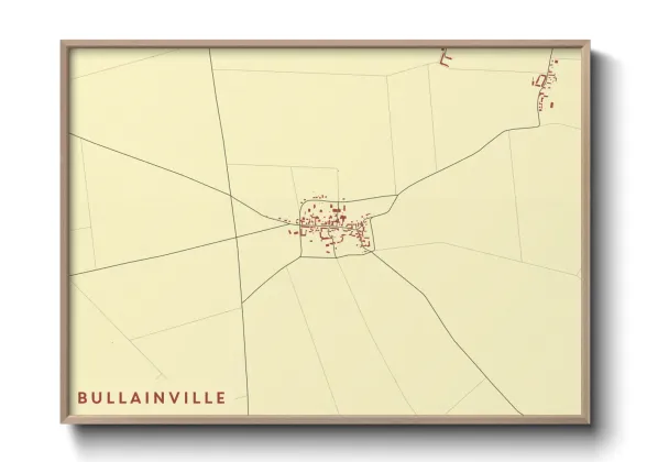 Une affiche de carte sur Bullainville