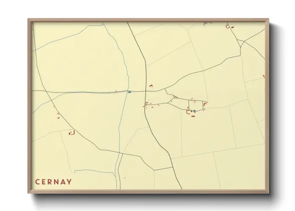 Une affiche de carte sur Cernay