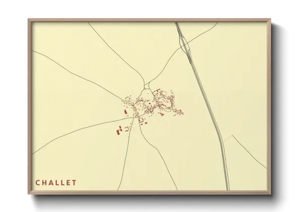 Une affiche de carte sur Challet