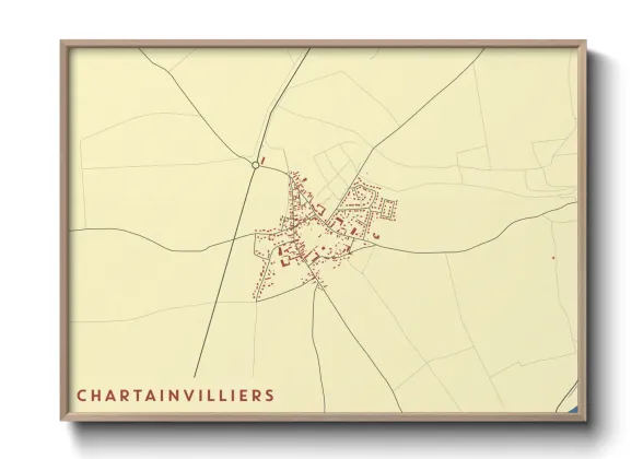 Une affiche de carte sur Chartainvilliers