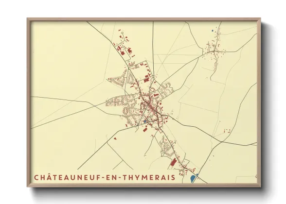 Une affiche de carte sur Châteauneuf-en-Thymerais