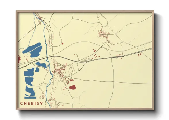 Une affiche de carte sur Cherisy