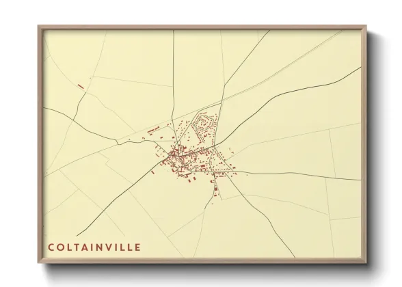 Une affiche de carte sur Coltainville