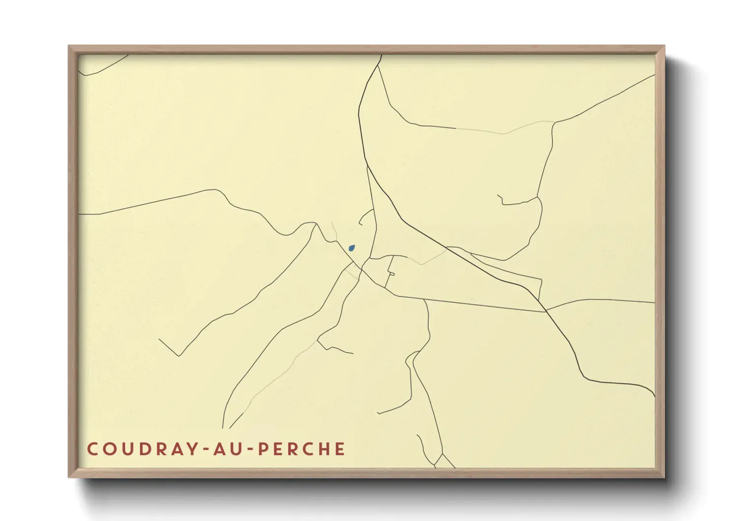 Un poster carteCoudray-au-Perche