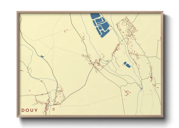 Une affiche de carte sur Douy