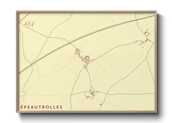 Une affiche de carte sur Épeautrolles