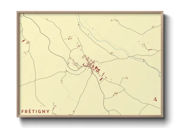 Une affiche de carte sur Frétigny