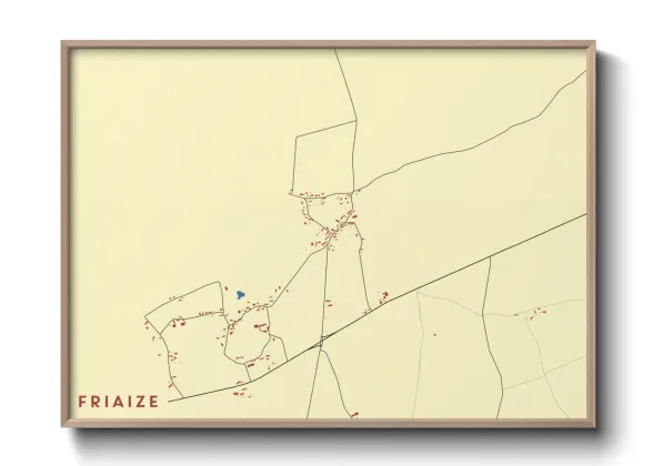 Une affiche de carte sur Friaize