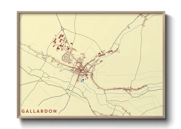 Une affiche de carte sur Gallardon