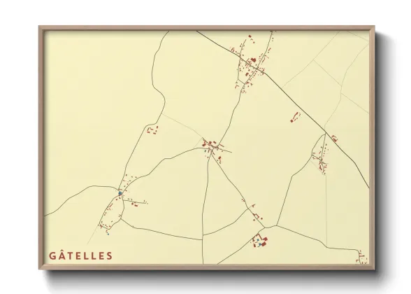 Une affiche de carte sur Gâtelles