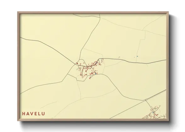 Une affiche de carte sur Havelu