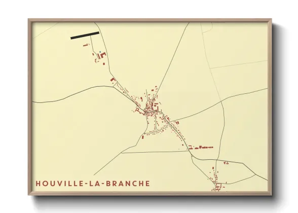 Une affiche de carte sur Houville-la-Branche
