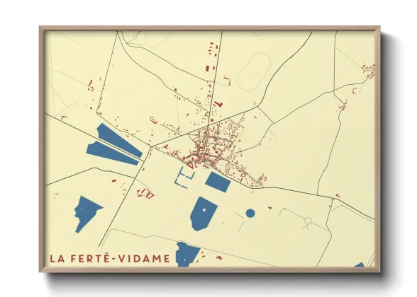 Une affiche de carte sur La Ferté-Vidame