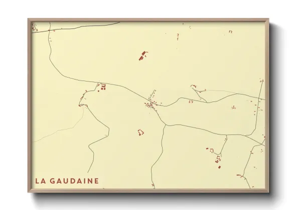 Une affiche de carte sur La Gaudaine