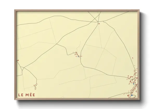 Une affiche de carte sur Le Mée