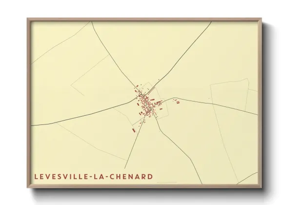 Une affiche de carte sur Levesville-la-Chenard