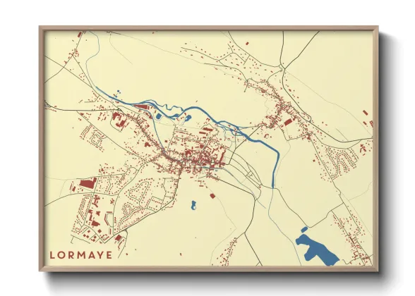 Une affiche de carte sur Lormaye