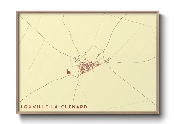 Une affiche de carte sur Louville-la-Chenard