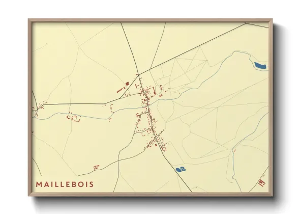 Une affiche de carte sur Maillebois