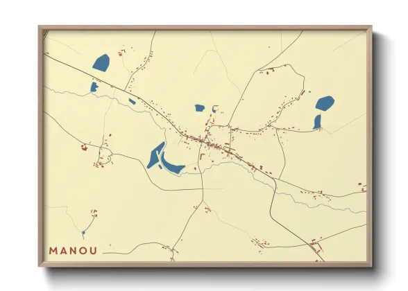 Une affiche de carte sur Manou