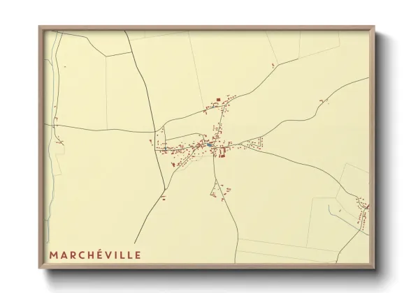 Une affiche de carte sur Marchéville