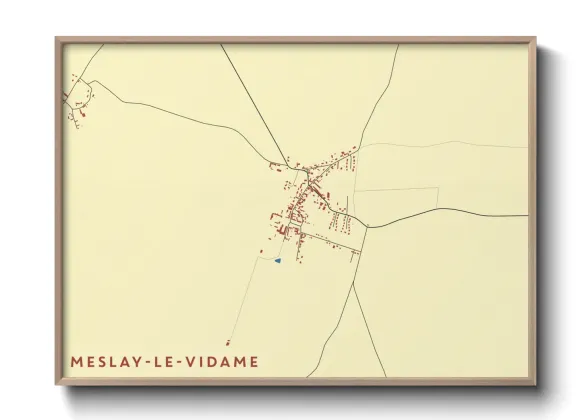 Une affiche de carte sur Meslay-le-Vidame