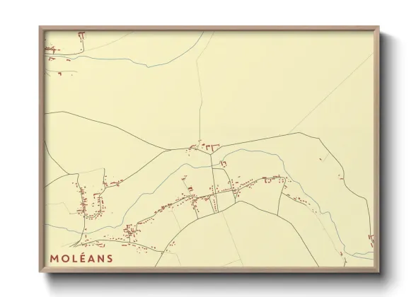 Une affiche de carte sur Moléans
