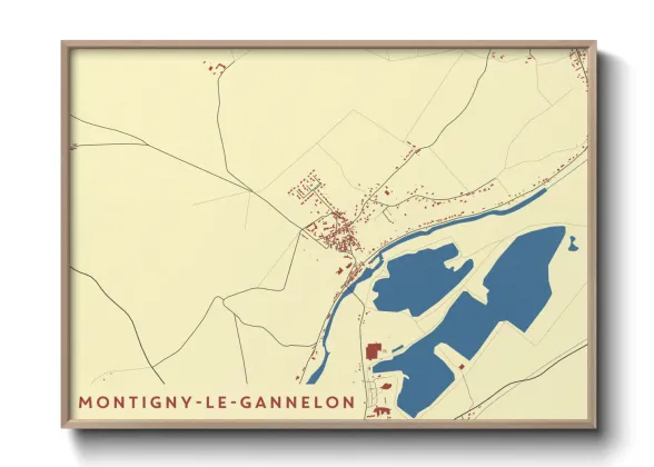Une affiche de carte sur Montigny-le-Gannelon