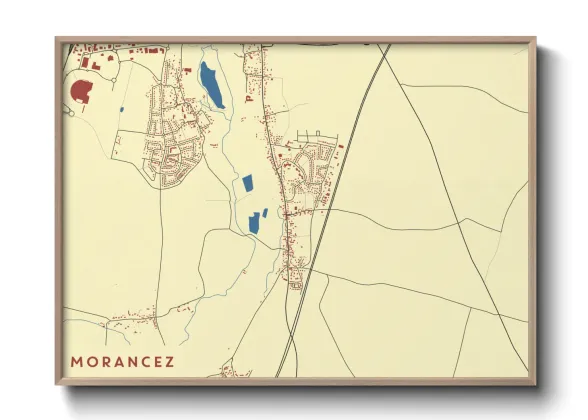 Une affiche de carte sur Morancez