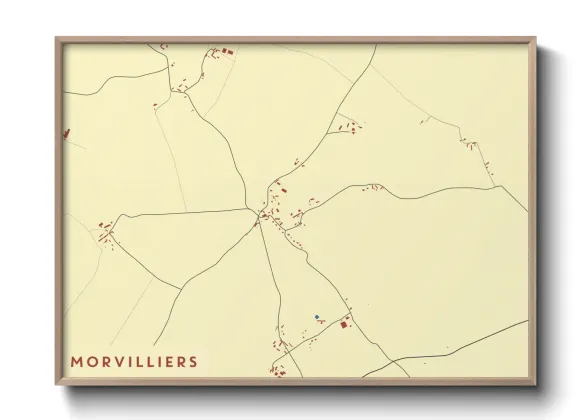 Une affiche de carte sur Morvilliers