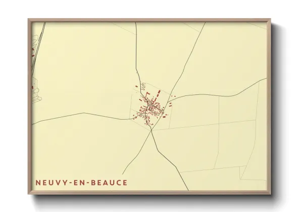 Une affiche de carte sur Neuvy-en-Beauce
