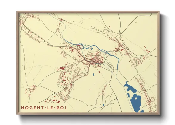 Une affiche de carte sur Nogent-le-Roi