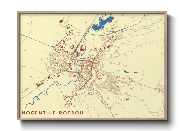 Une affiche de carte sur Nogent-le-Rotrou