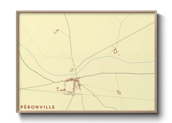 Une affiche de carte sur Péronville