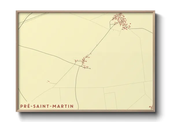 Une affiche de carte sur Pré-Saint-Martin