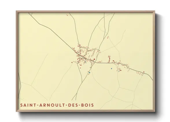 Une affiche de carte sur Saint-Arnoult-des-Bois