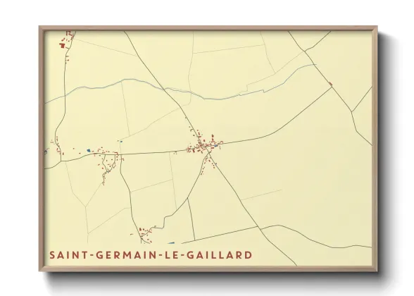 Une affiche de carte sur Saint-Germain-le-Gaillard
