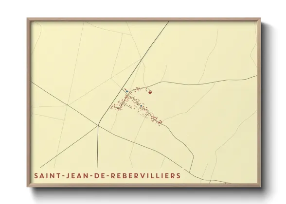 Une affiche de carte sur Saint-Jean-de-Rebervilliers