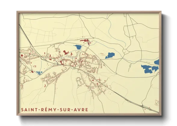 Une affiche de carte sur Saint-Rémy-sur-Avre