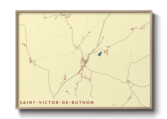 Une affiche de carte sur Saint-Victor-de-Buthon